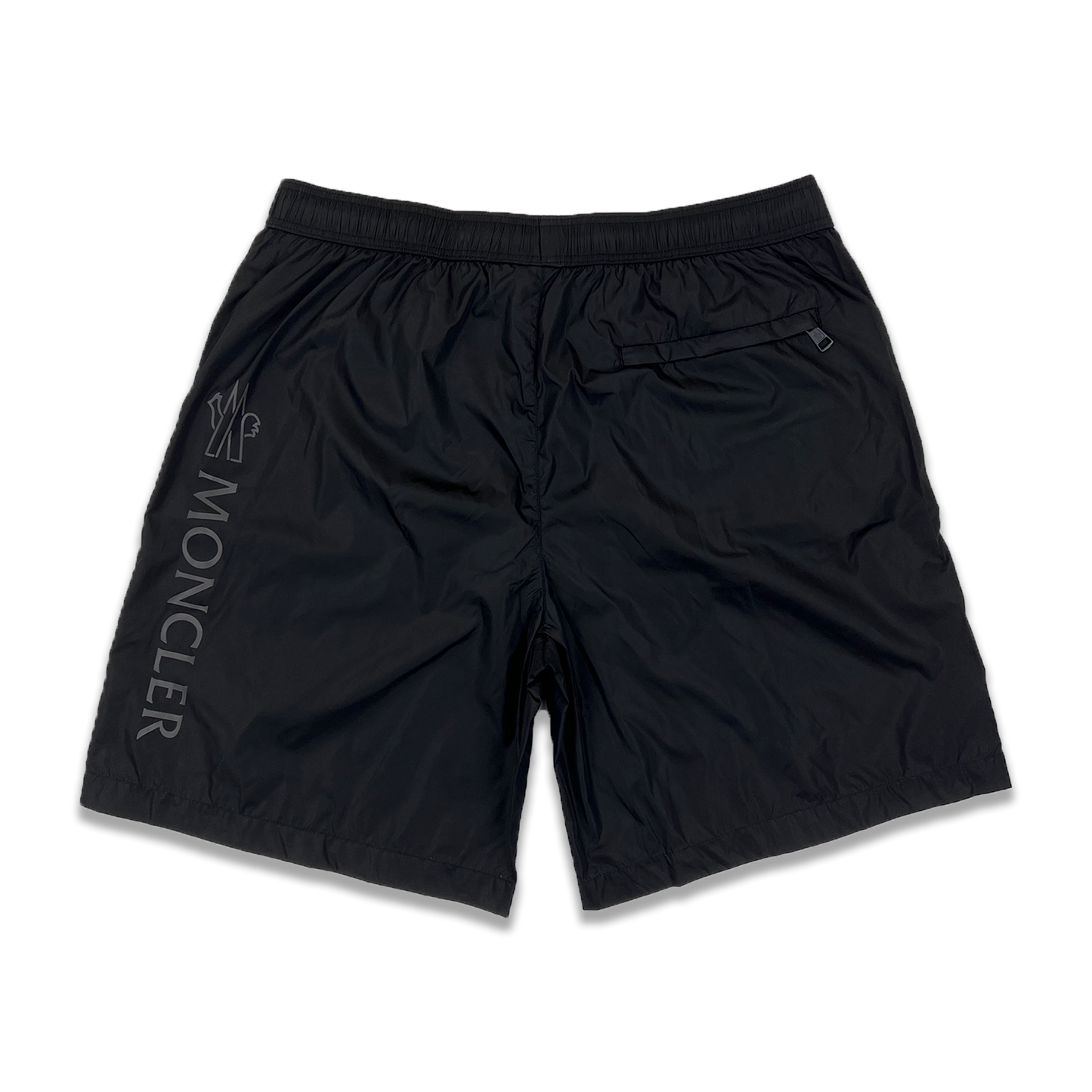 Moncler Black Logo Patch Swim Shorts - Fairchild Fashion 